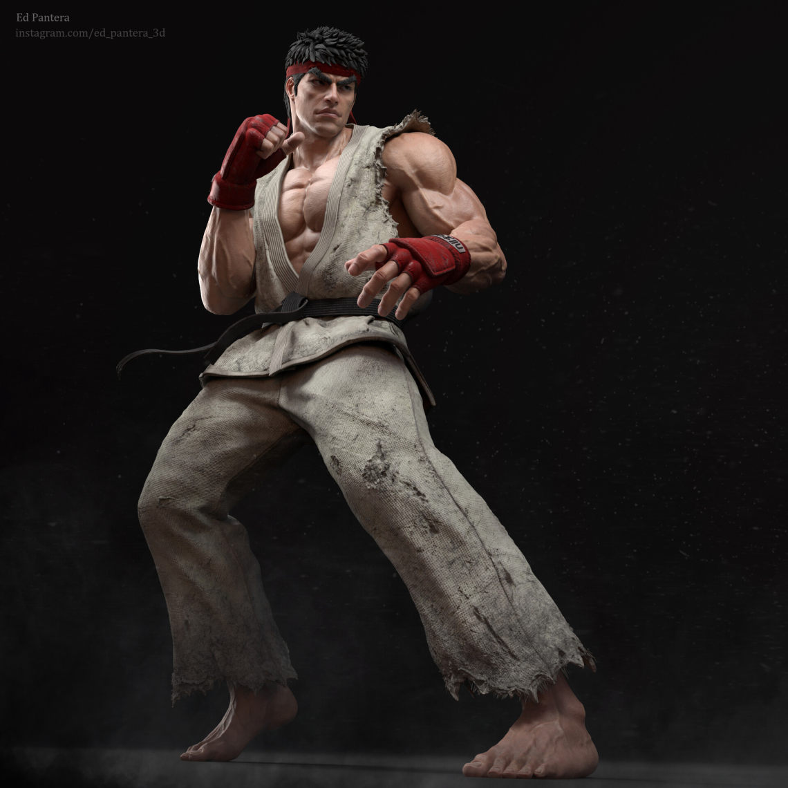 D Ed Pantera Ryu Street Fighter Fan Art Cg